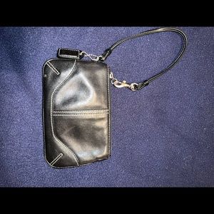 Leather coach wristlet